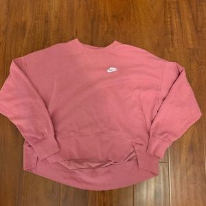 pink nike crewneck
